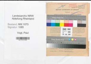 Entnazifizierung Paul Vogt , geb. 18.08.1896 (Gastwirt)