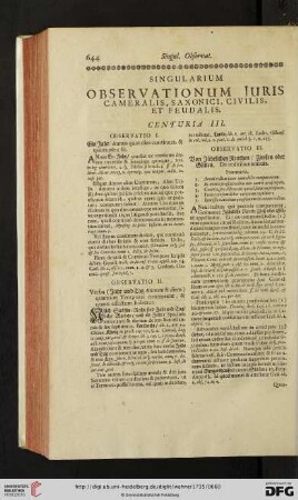 Centuria III.