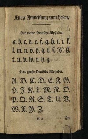 Kurze Anweisung zum Lesen