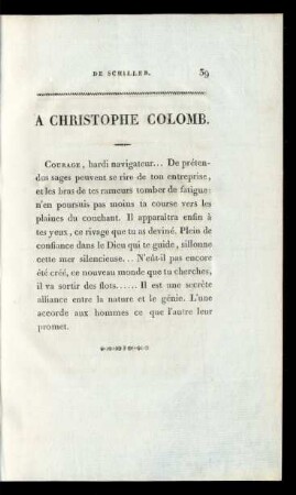 A Christophe Colomb.