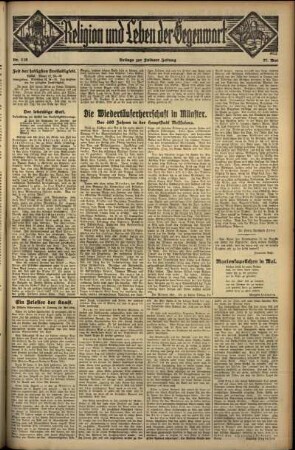 Dritte Ausgabe vom Sonntag, den 27. Mai 1934.