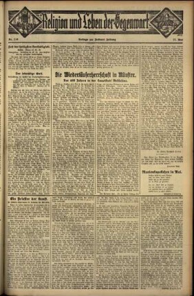 Dritte Ausgabe vom Sonntag, den 27. Mai 1934.