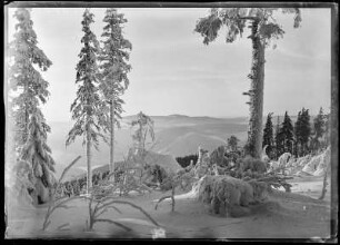 Blick vom Goethehäuschen auf dem Kickelhahn im Winter