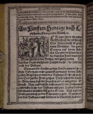 Am Fünfften Sontage nach Epiphania/ Evangelium/ Matth. 13.
