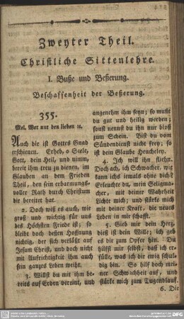 Zweyter Theil. Christliche Sittenlehre