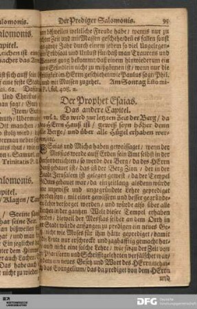 Der Prophet Esaias.