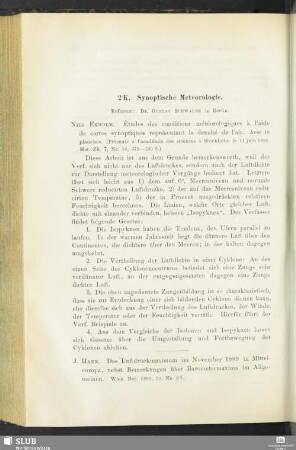 2 K. Synoptische Meteorologie