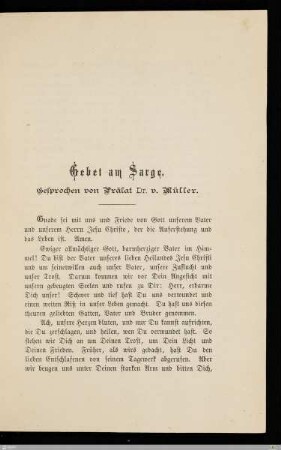 Gebet am Sarge