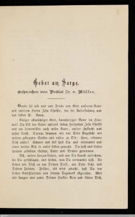 Gebet am Sarge