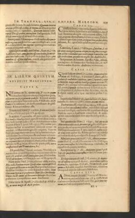 In Librum Quintum Adversus Marcionem