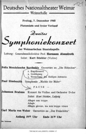 Zweites Symphoniekonzert