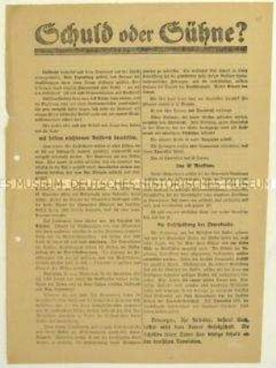 Flugblatt der SPD gegen den Spartakusbund und den Januaraufstand 1919 in Berlin