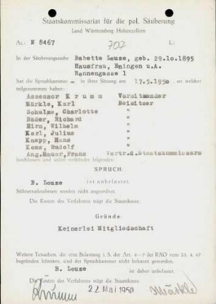 Leuze, Babette