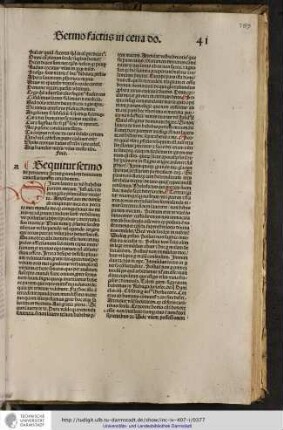 Sequitur sermo de penitentia factus per eundem dominum cancellarium in cena domini.