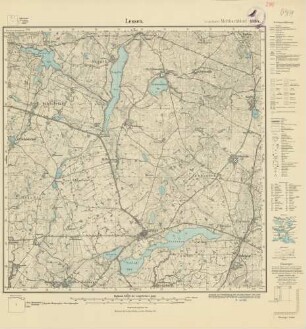 2480 (alte Nr.: 1084) Lessen, Meßtischblatt (4cm - Karte)