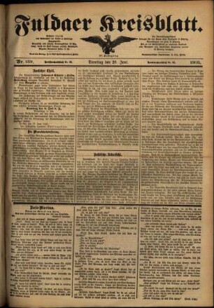 Ausgabe vom Dienstag, den 20. Juni 1905.