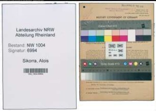 Entnazifizierung Alois Sikorra , geb. 13.06.1914 (Schlosser)
