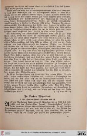 27: In Sachen Wynekens, [1] : die "Freideutschen", Wyneken und ich