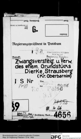 Grundstück des Alfred Dierke in Strausberg, Verlängerte Friedrichstraße