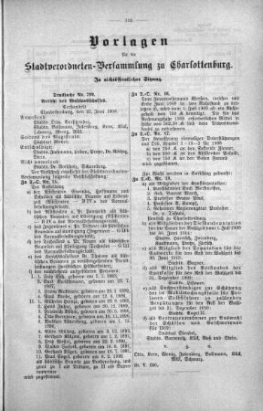 In nichtöffentlicher Sitzung No. 15 (299-300), 25. Juni 1908