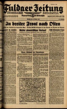 Ausgabe vom Montag, den 13. Oktober 1941.