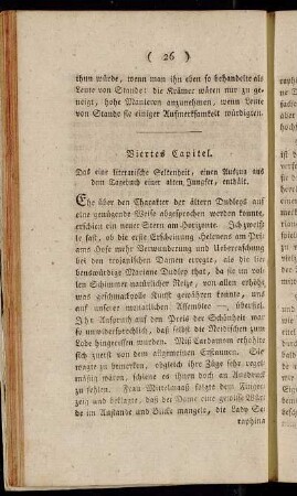 Viertes Capitel. - Siebentes Capitel.