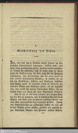 1. Beschreibung des Festes