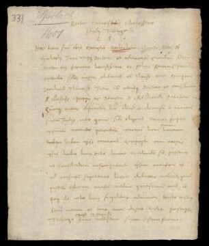 Todesanzeige des Georg Gerlach(ius), Sohn des Anwalts Dr. iur. utr. Johann Gerlach und der [Cäcilia] Ror, 1601.
