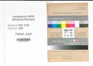 Entnazifizierung Adolf Paffrath , geb. 16.05.1904 (Steiger)