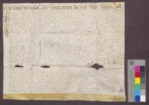 Schuldverschreibung des Lorenz Ziegler, Zieglers zu Staufen, für das Augustiner-Kloster zu Freiburg.