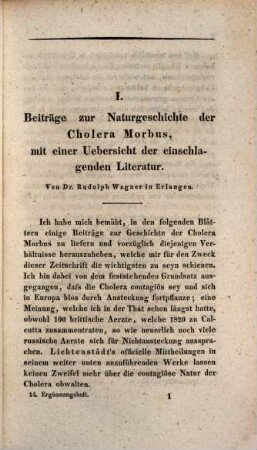 Zeitschrift für die Staatsarzneikunde. Ergänzungsheft. 14, 14. 1831
