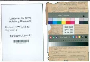 Entnazifizierung Leopold Schaeben , geb. 06.12.1882 (Lehrer)