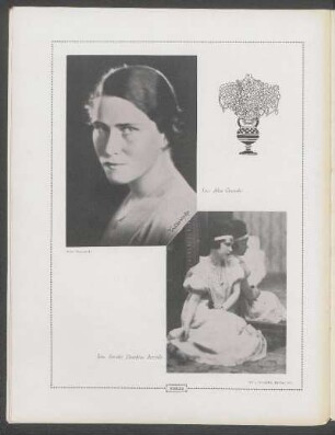 [Fotografías de] Srta. Alice Quincke [y] Srta. Amalia Llambías Azevedo