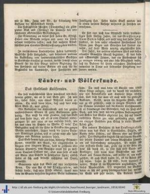 Länder- und Völkerkunde.