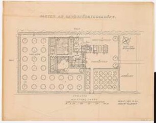 Druckvorlagen: Garten an einem Revierförstergehöft: Grundriss 1:200