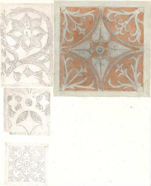 Lange, Ludwig; Lange - Archiv: XIII.2 Glasmalerei, Mosaiken, Fliesen - Details