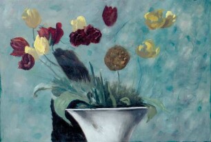 Blumen aus weißer Vase (unvollendet)