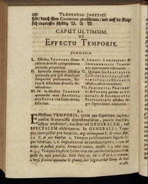 Caput Ultimum. De Effectu Temporis.