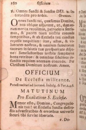 Officium de Ecclesia militante.