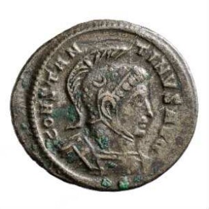 Münze, Follis, Aes 3, 319 n. Chr.