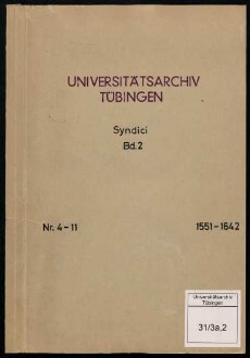 Syndici, Fasz. II: Nr. 4-11