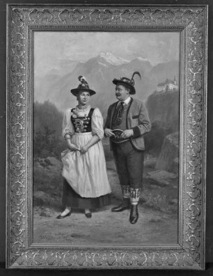 Tiroler Bauernpaar in Sonntagstracht