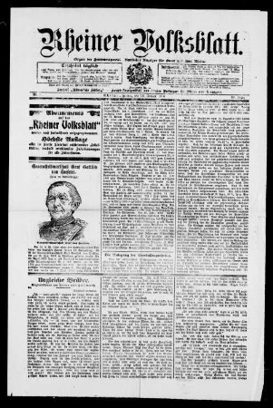 Münsterländische Volkszeitung : allgemeiner Anzeiger für Stadt u. Amt Rheine : Zeno-Zeitung ; [...] ; Rheiner Volksblatt, Rheiner Volksblatt