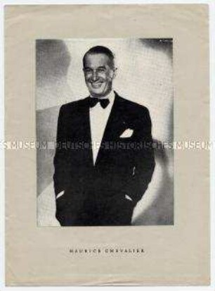Programmzettel zu einem Konzert von Maurice Chevalier im Berliner Titania Palast
