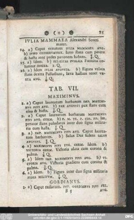 Tab. VII.