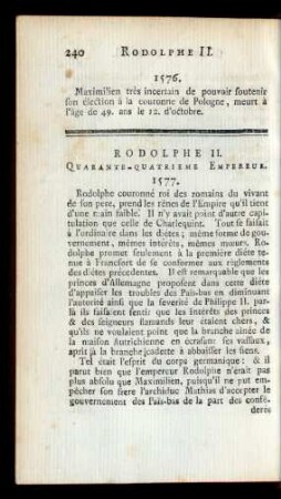 Rodolphe II. Quarantieme-Quatrieme Empereur