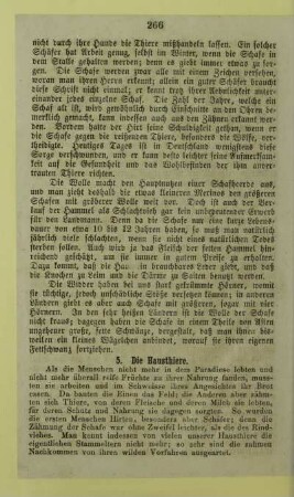 5. Die Hausthiere