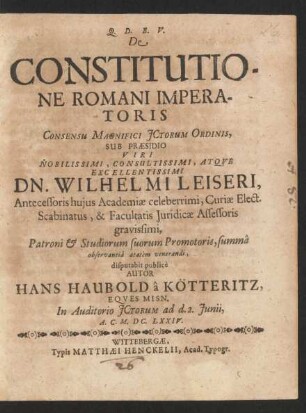 De Constitutione Romani Imperatoris