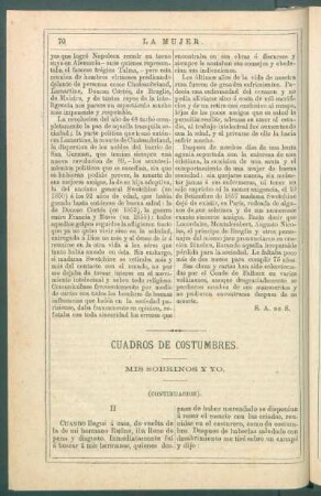 Cuadros de costumbres. : Mis sobrinos y yo. (Continuación).