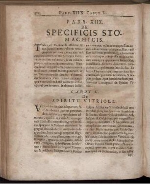 Pars XIIX. De Specificis Stomachicis.